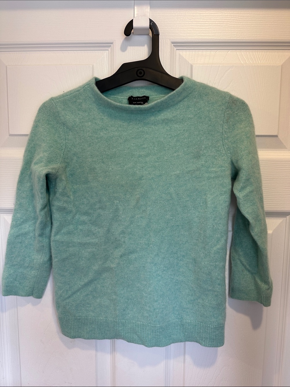 Talbots Cashmere  Mint Green Crewneck Sweater